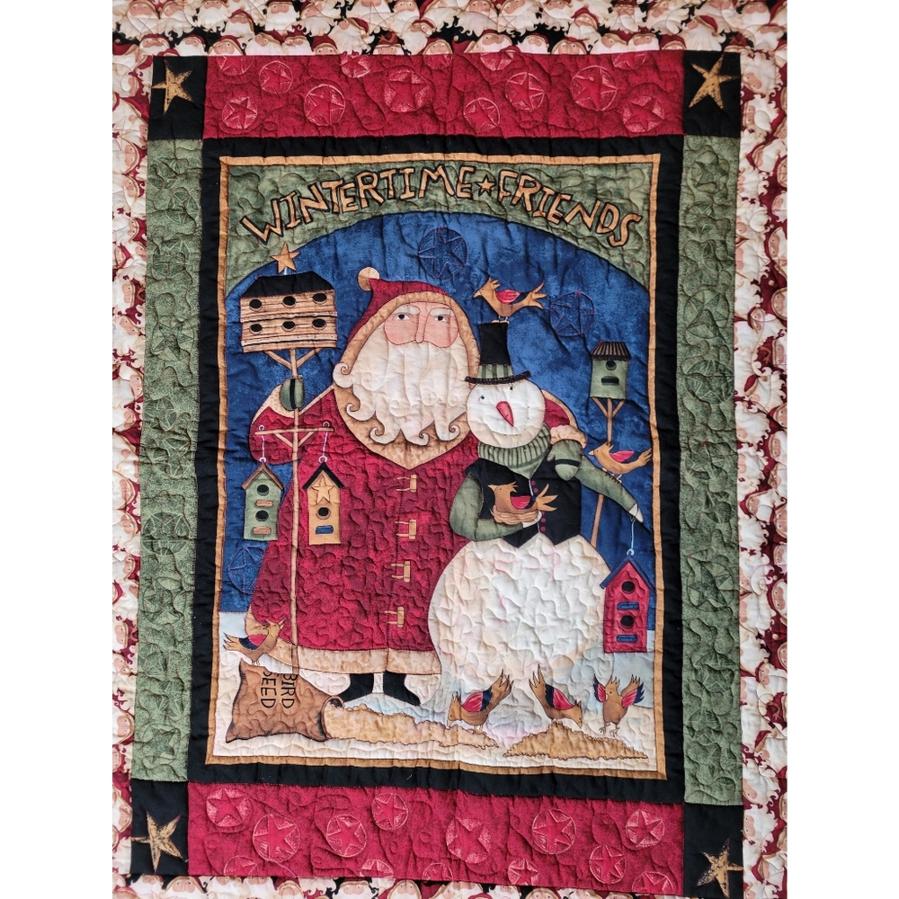 CHRISTMAS HOMEMADE DECOR QUILT